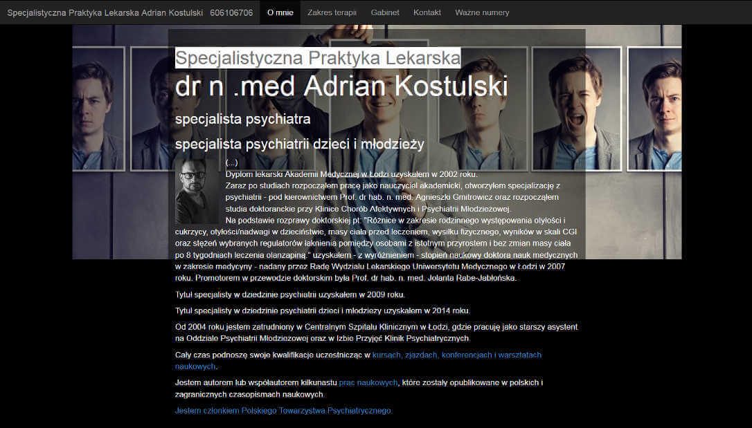 Tworzenie stron internetowych Łódź - strony internetowe dla lekarzy - adhd.lodz.pl